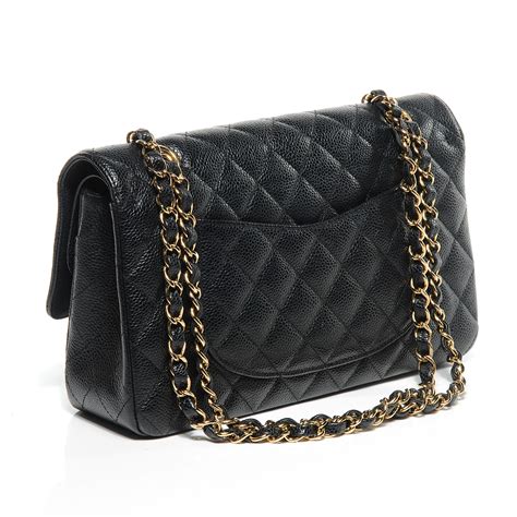 chanel double flap caviar medium|CHANEL Caviar Quilted Medium Double Flap Black.